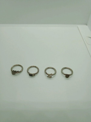 Knuckle rings white alpaca metal handmade made to order