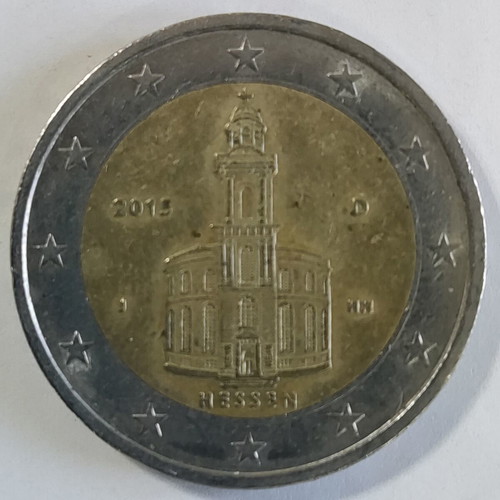 Γερμανικό δίευρο 2015 J Hessen μεταχειρισμένο, συλλεκτικό