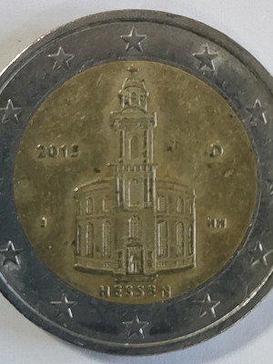 Γερμανικό δίευρο 2015 J Hessen μεταχειρισμένο, συλλεκτικό