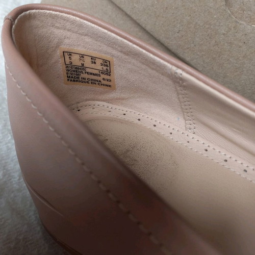 Clarks shoes used, size 38, genuine soft leather, beige