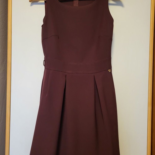 Enzzo dress small, dark brown-red bordeaux