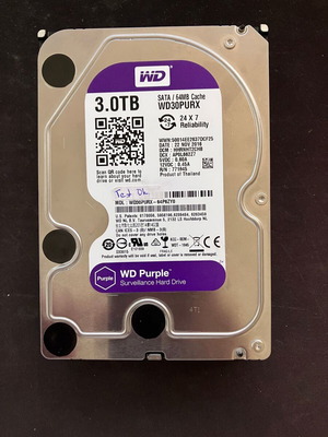 Western Digital Purple 3TB Hard Drive WD30PURX SATA III