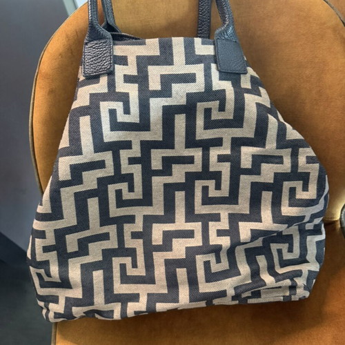 EL. Handmade in Greece large tote shoulder bag, geometric pattern