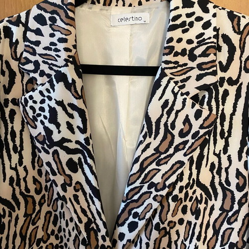 Celestino women's suit new with animal print, size M