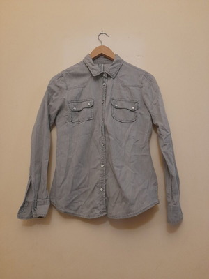 Denim shirt like new, gray, size L