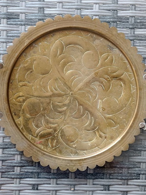 Brass tray used, early 20th century