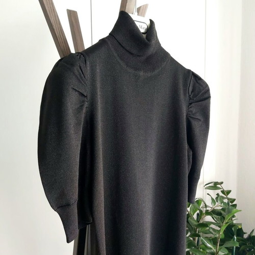 Access knit lurex dress black like new size L