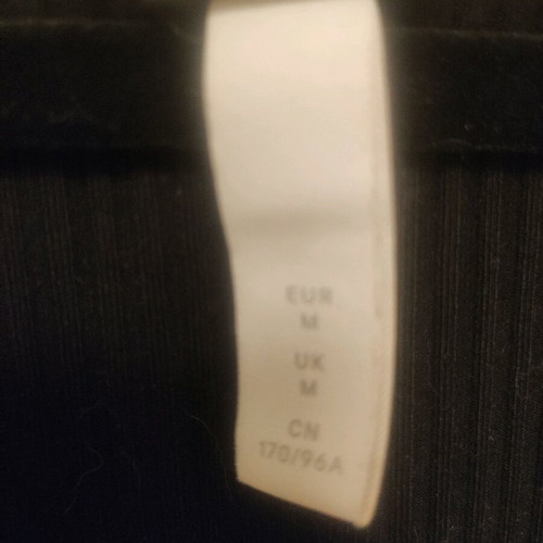 Black H&M dress new with buttons rib fabric size M