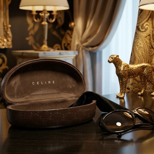 Celine sunglasses with brown case, like new, minimal luxury