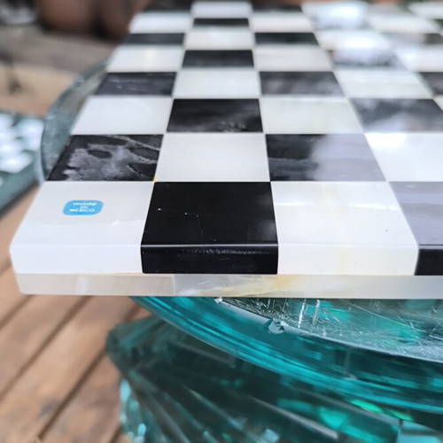 Handmade marble chessboard made in Mexico