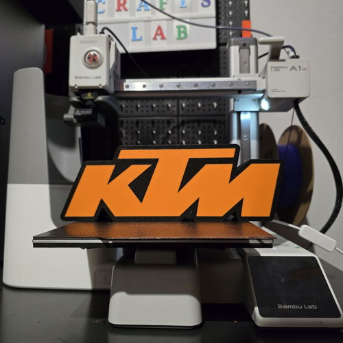 3D Printed KTM Lamp like new with LED and USB power