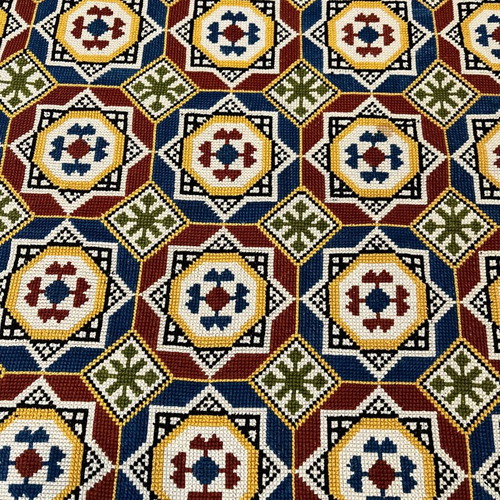 Handmade Table Runner 1.30m x 0.61m like new, traditional geometric pattern