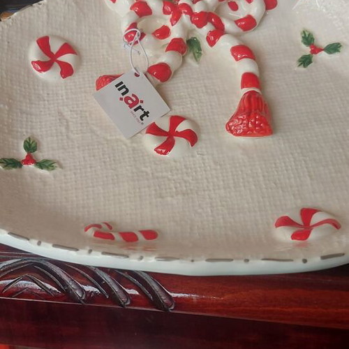 Inart Large Christmas Porcelain Platter new