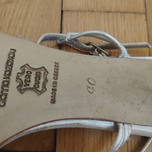Gianna Kazakou silver sandals like new, size 40