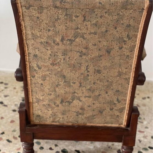 Handmade solid wood antique armchair, very comfortable