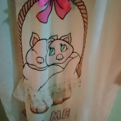 Makó dress with logo and lace, like new, multicolored