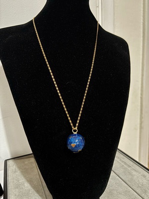Vintage pendant gold-plated and enamel used