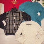 Set of 12 sweaters, wool, cotton, synthetic, size M