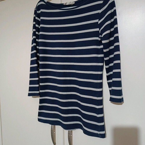 Zara striped blouse like new, blue and white with 3/4 sleeve