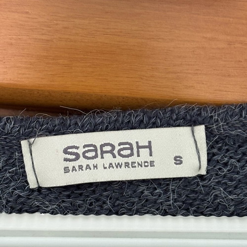 Sarah Lawrence knitted crop top used, gray anthracite, size S