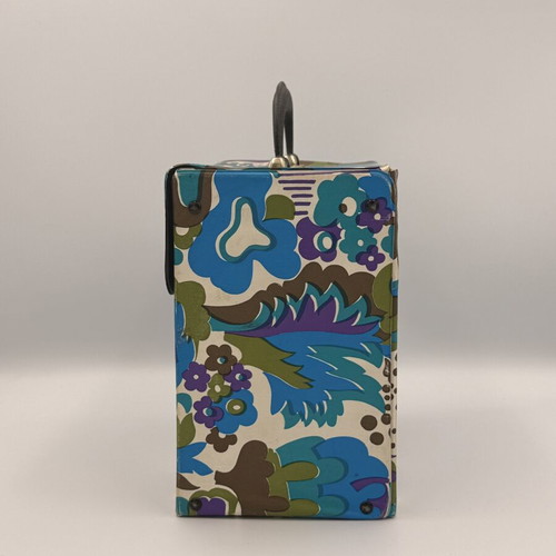 Vintage Psychedelic 7' Vinyl Record Case used, 60s-70s pop art