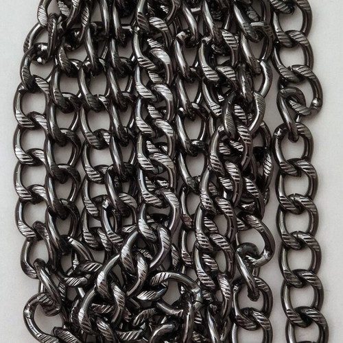 Aluminum Chain for Handmade Knitted Bags, Anthracite, 2 Meters, New