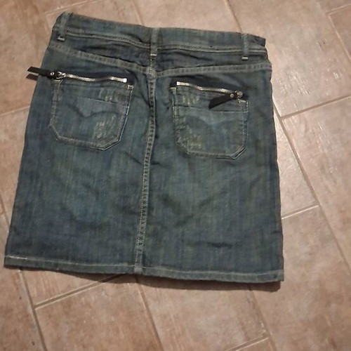 Denim skirt, new, size S 36 8, grey