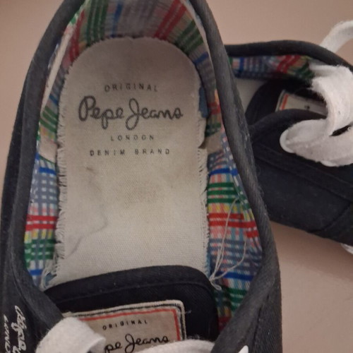Pepe Jeans canvas sneakers used, size 37, unisex, black