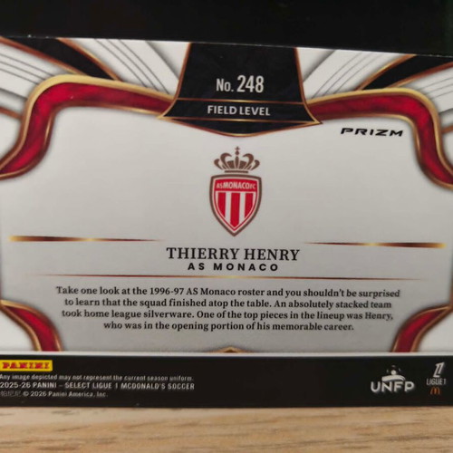 2025-26 Select Ligue 1 Field Level #248 Thierry Henry card new