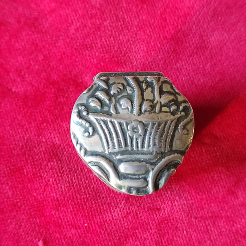 Silver Dutch engagement box used, rare, circa 1840