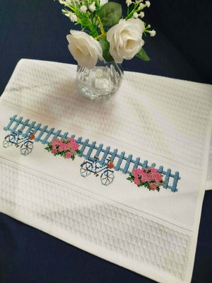 Embroidered kitchen towel 100% cotton new