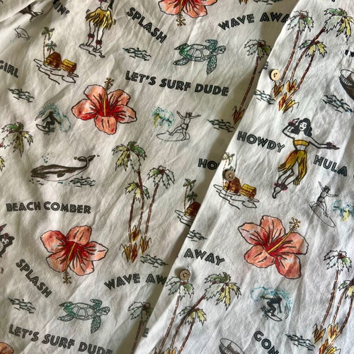 H&M shirt XXL with exotic print like new, multicolor