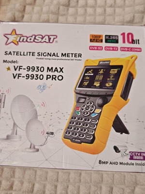 FindSAT VF-9930M μετρητής δορυφορικού σήματος για DVB-S2, DVB-T2 και DVB-C