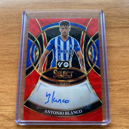 Antonio Blanco 2025-26 Panini Select La Liga Signatures Red Pulsar Auto card like new