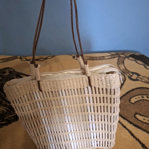 Straw bag used with stain
