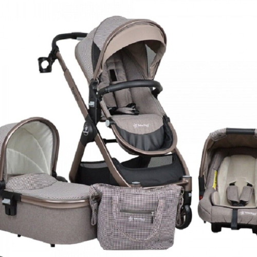Bebe Stars 3-in-1 stroller used with ergonomic design