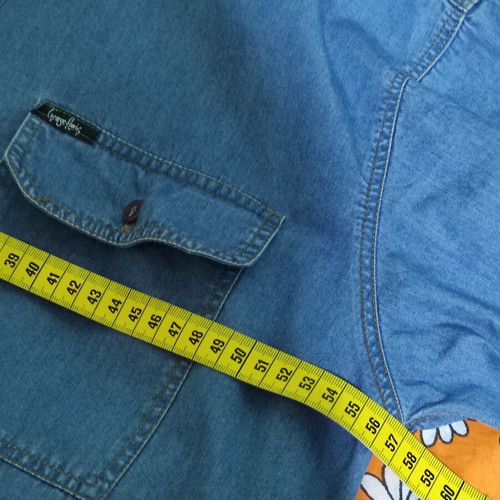 Men's denim shirt, lightweight, blue, sizes L XL