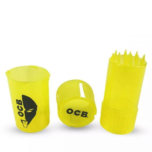 OCB plastic grinder 40mm 2 in 1 yellow new