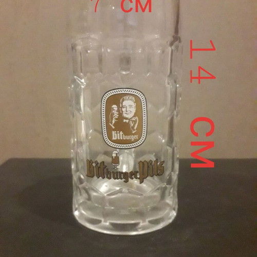 Bitburger pils 0.3 beer mug used