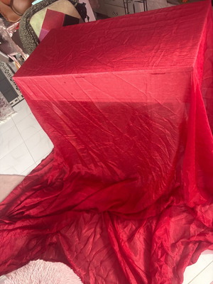 Red curtain new, height 3 by 2.80 width