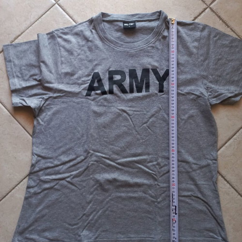 Mil-Tec T-shirt κοντομάνικο γκρι με λογότυπο ARMY σαν καινούργιο