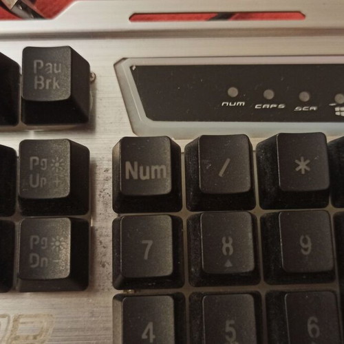 NOD Silversky Keyboard used, wired aluminum with lighting, not working
