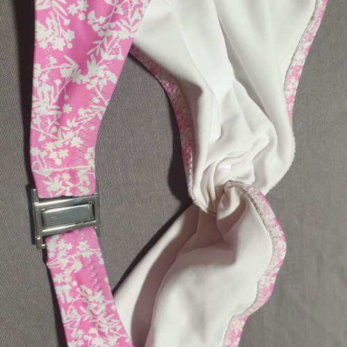 Bikini pink & white Bright Swimwear size S like new