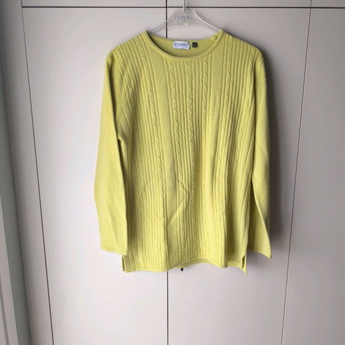 Figaro women's knitted blouse like new, green and yellow, size S