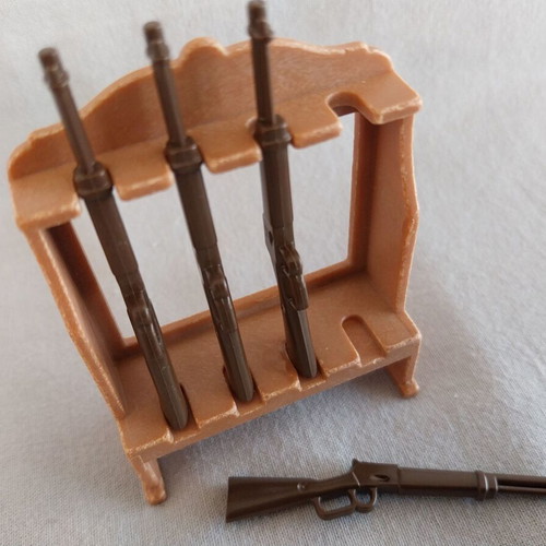 Playmobil Western Rifle Set with Gun Rack used