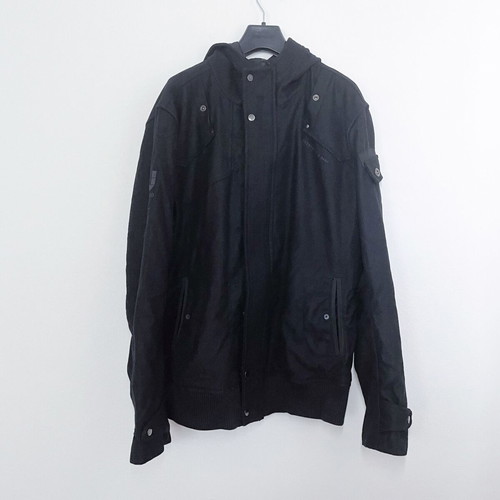 Bershka Men Garments Black Jacket with Hood 00s XL used