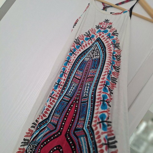 Boho maxi dress like new, multicolored, size S