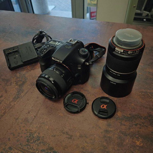Sony A68 camera with Sony 18-55mm f/3.5-5.6 DT and Sony DT 55-200mm f/4-5.6 SAM II lenses