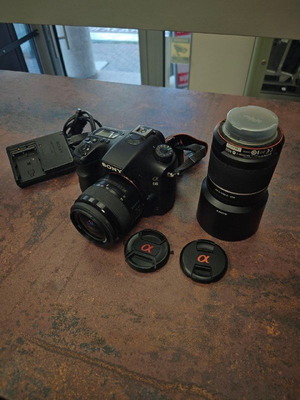 Sony A68 camera with Sony 18-55mm f/3.5-5.6 DT and Sony DT 55-200mm f/4-5.6 SAM II lenses