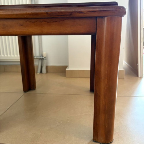 Wooden side table used, dimensions 53x53x45 cm